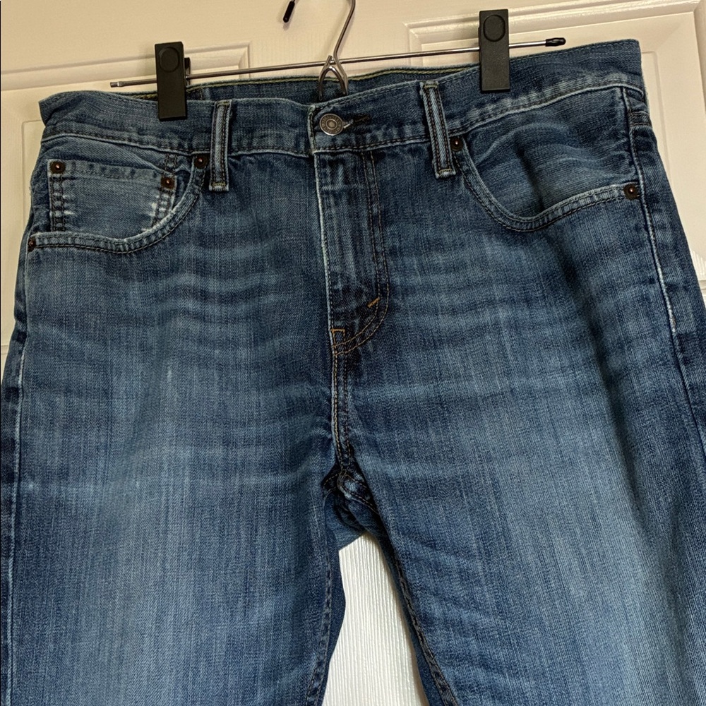 Levi's Men's Straight Jeans - Classic Blue - Picture 3 of 13